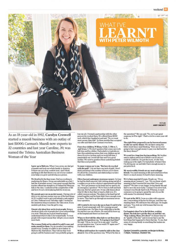 What I’ve Learnt - Carolyn Creswell