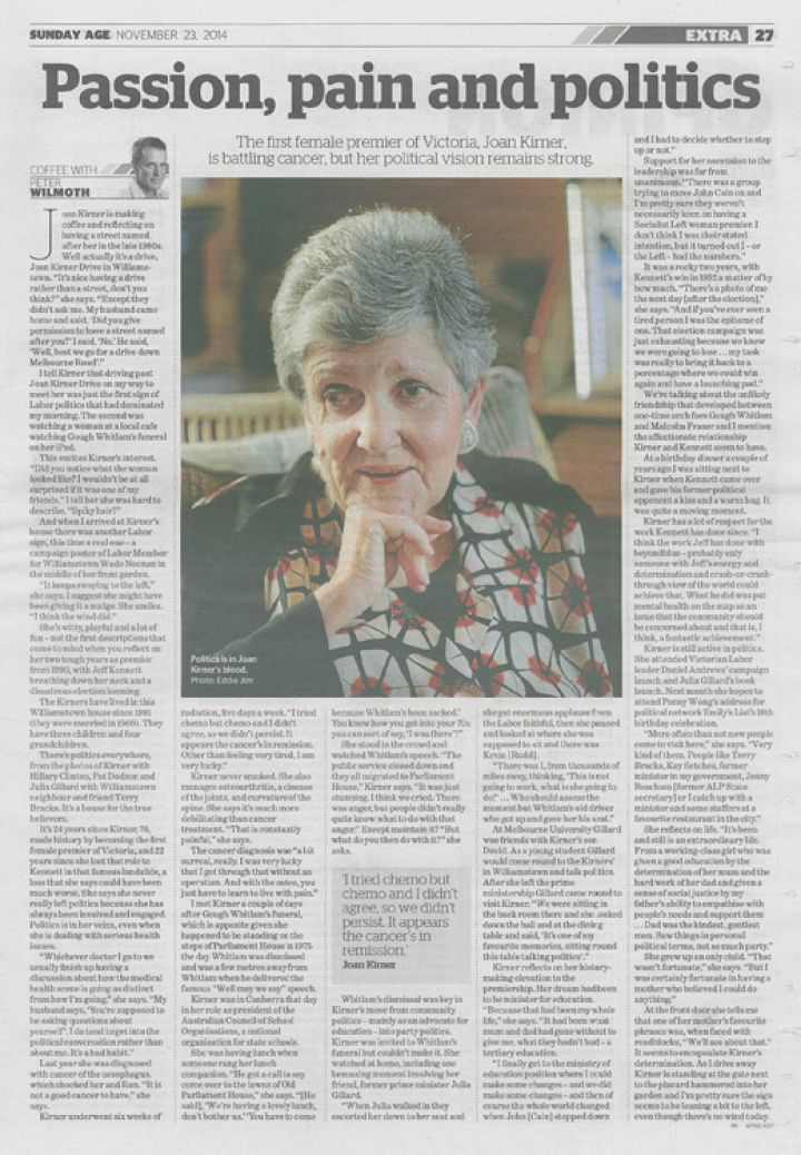 Coffee with Peter Wilmoth - Coffee with Joan Kirner